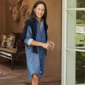 Frank & Eileen Mary Classic Shirtdress - Indigo Denim